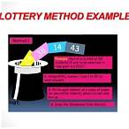what is lottery method